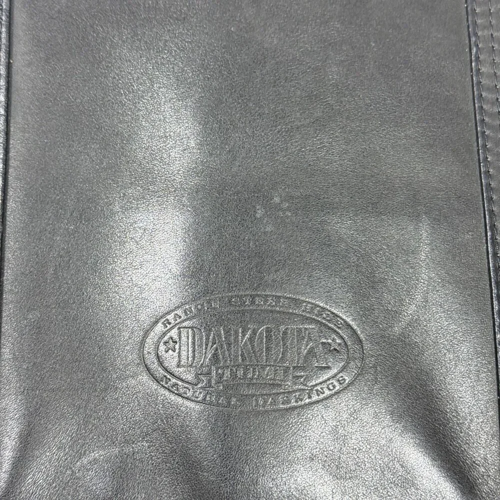 (B7) Tumi Dakota Briefcase Mens Large Black Leather Satchel Messenger Bag